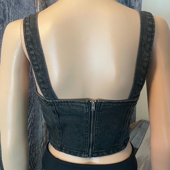 NWT Wild Fable Halter Top / Tied up Denim Tank Top Ladies Sz xs - Picture 2 of 5